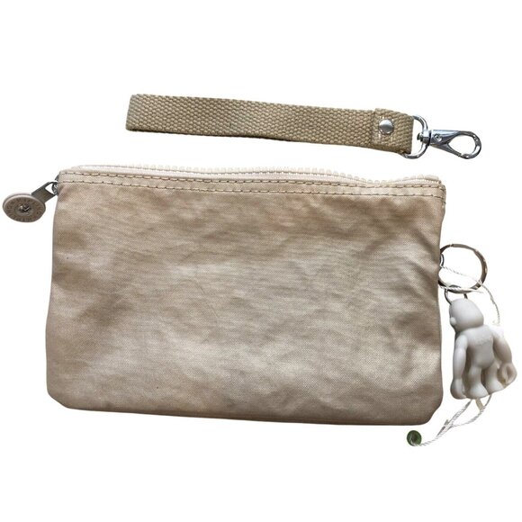 brand new Kipling CREATIVITY LARGE POUCHE metallic silver Multi-use makeup bag - Picture 4 of 7